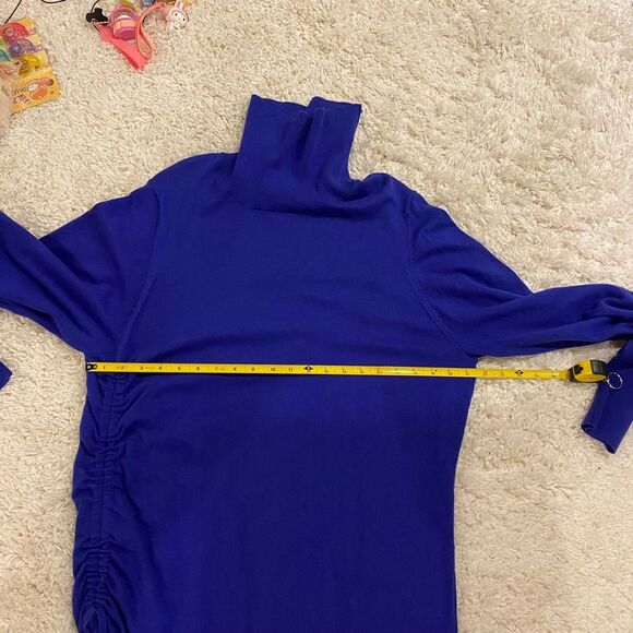 Ted Baker London Aavvaa Knitted Dress W/Ruched Side Detail, Blue. Size 5, US 12 - Picture 10 of 16